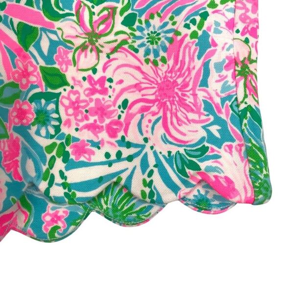 LILLY PULITZER Buttercup Knit Shorts Sz 10 Amalfi Blue Leaf It Wild Resort NWT - Picture 7 of 16